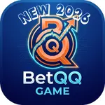 BetQQ Game logo with casino-style design, colorful slot machine theme, gold coins, mobile gaming interface, and exciting online earning game concept in Pakistan.