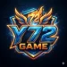 Y72 GAME" is designed in a bold, futuristic, and sharp gaming font.