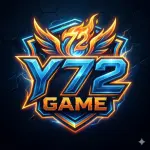 Y72 GAME" is designed in a bold, futuristic, and sharp gaming font.