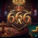 A vibrant mobile casino marketing banner featuring a glowing smartphone displaying a slot machine game with the text "666a GAME".