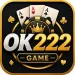 Luxury OK222 Game logo with gold and silver text, playing cards, crown symbol, and casino-style black background in a glossy 150x150 app icon design.