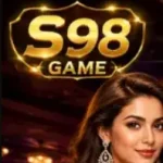S98 Casino Game Logo. Gold Luxury App Icon Design